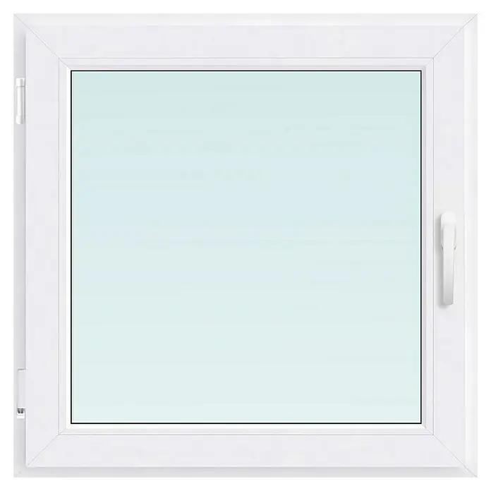 PVC prozori bez kvake - Š x V: 60 x 60 cm, DIN lijevo, Bijele boje - Pogled sprijeda