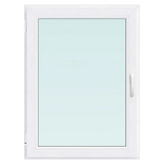 PVC prozor bez kvake - Š x V: 60 x 80 cm, DIN lijevo, Bijele boje - Pogled sprijeda