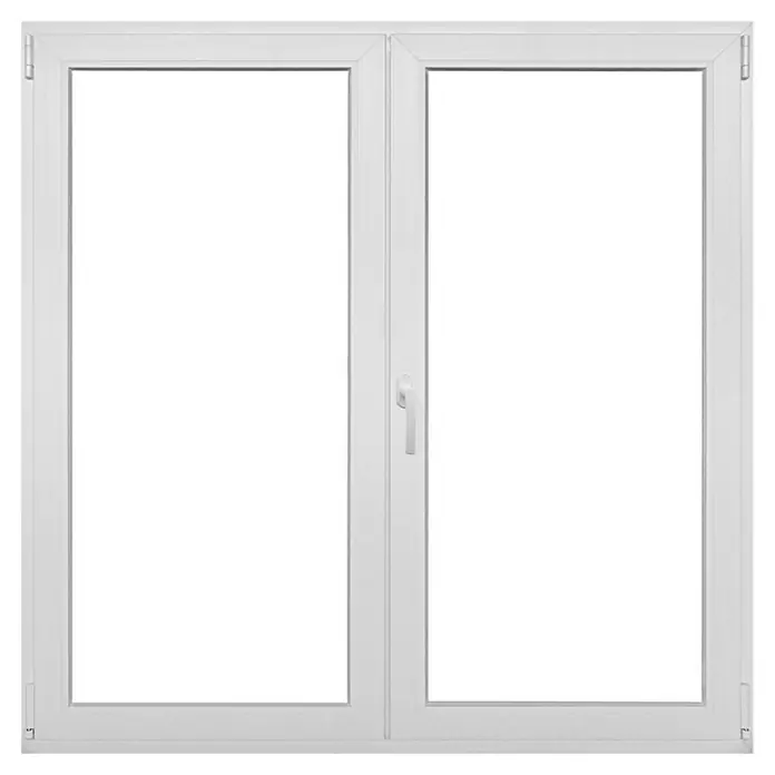 PVC prozor bez kvake - Š x V: 120 x 120 cm, DIN desno, Bijele boje - Pogled sprijeda