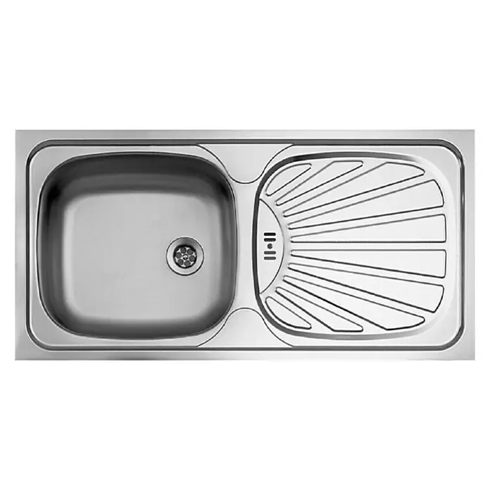 Alveus Ugradbeni sudoper Basic 80 - 86 x 43,5 cm, Plemeniti čelik - Pogled odozgo