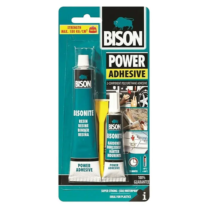 Bison Dvokomponentno ljepilo 65 ml - Otporno na morsku vodu - Pogled sprijeda