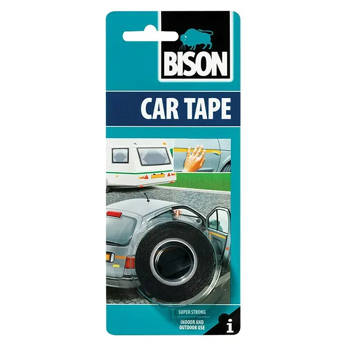 Bison Ljepljiva traka za auto - Crne boje - Pogled sprijeda