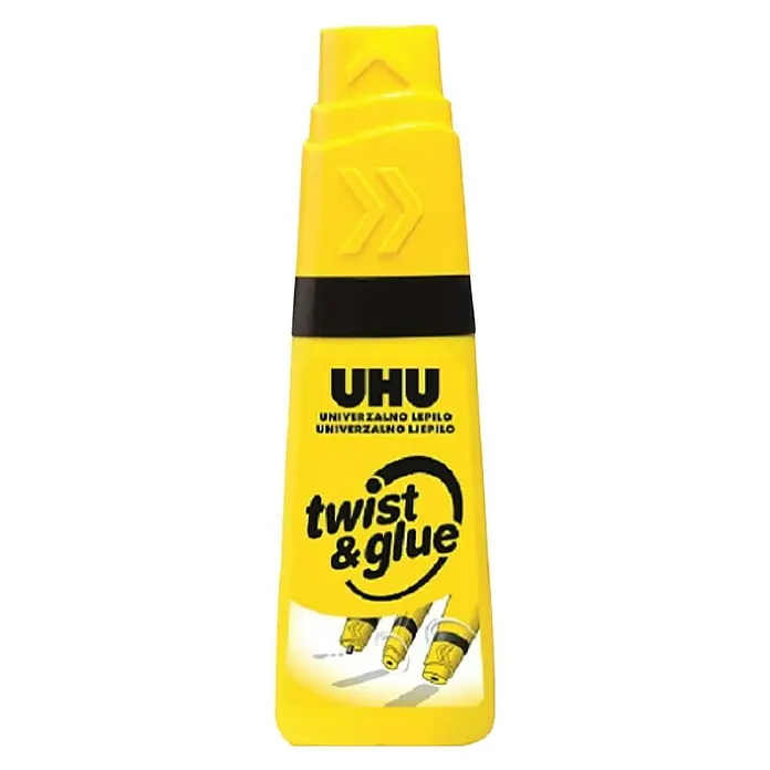 UHU Univerzalno ljepilo TWIST&GLUE - 35 g, Plastična tuba - Pogled sprijeda