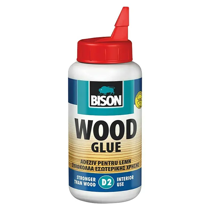 Bison Ljepilo za drvo WOOD D2 - 250 g, Boca - Pogled sprijeda