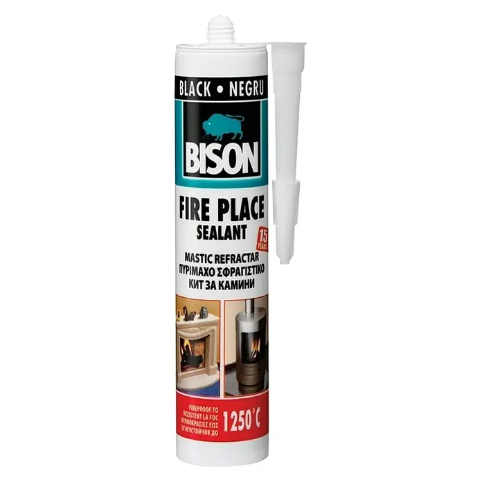Bison Silikon otporan na visoke temperature Bison - 300 ml - Pogled sprijeda