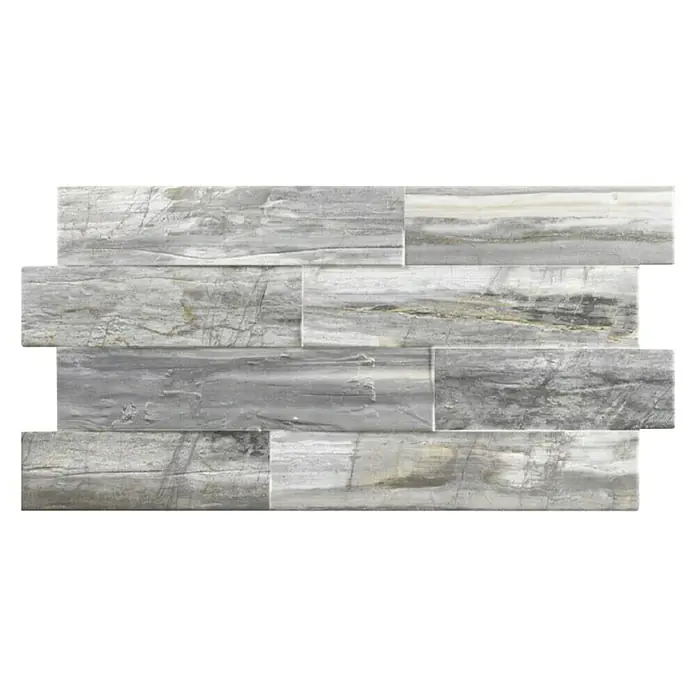 Pločice od ukrasnog kamena - 33,3 x 66,6 cm, Sive boje, Izgled kamena - Pogled s gornje strane