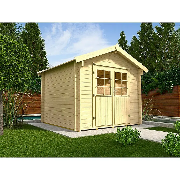 Weka Gartenhaus 132 A - B x T: 288 x 284 cm, Holz, Wandstärke: 38 mm - Stimmungsaufnahme