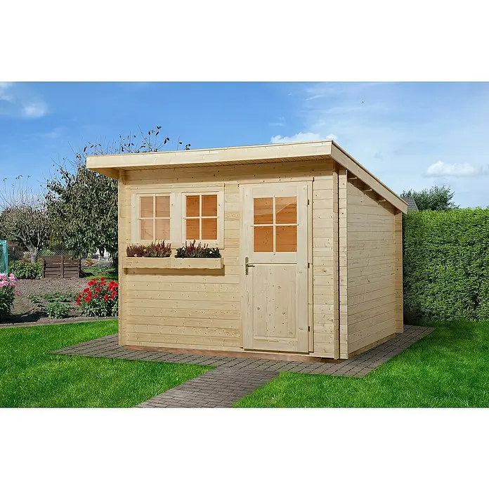 Weka Gartenhaus 116 - B x T: 324 x 329 cm, Holz, Wandstärke: 28 mm - Stimmungsaufnahme