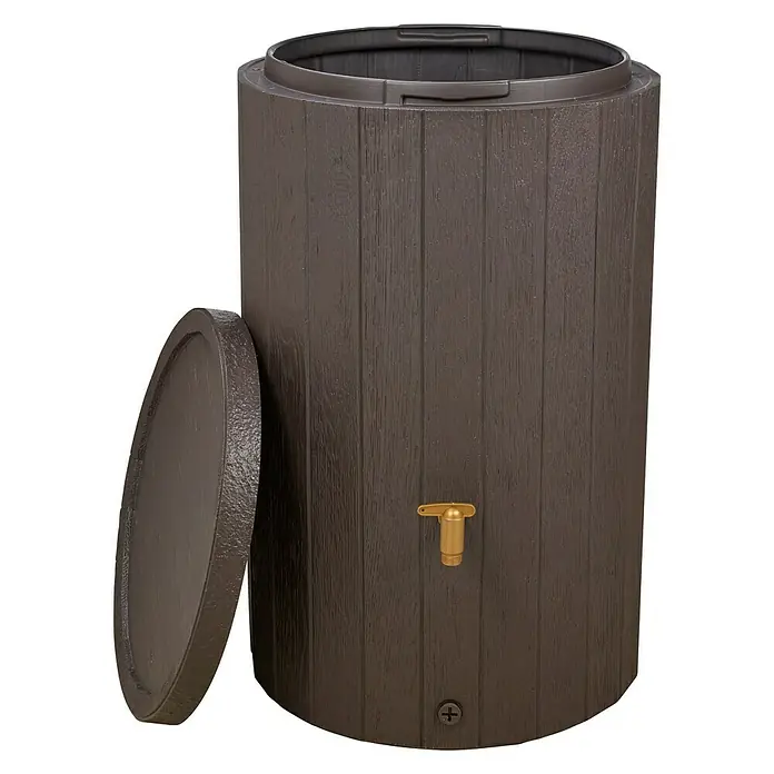 4rainz Regenspeicher Madera - 220 l, Dunkelbraun - Vorderansicht