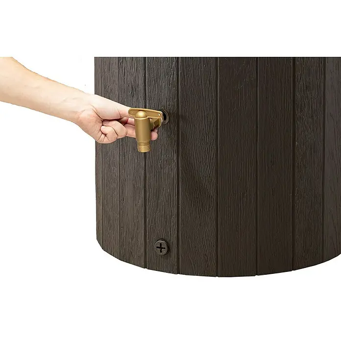 4rainz Regenspeicher Madera - 220 l, Dunkelbraun - Detailaufnahme