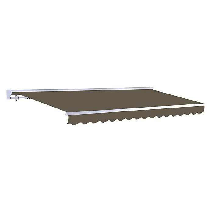 SmartSun Toldo con motor Vivant Habana - Marrón, Ancho: 4 m, Caída: 3 m - Vista angular