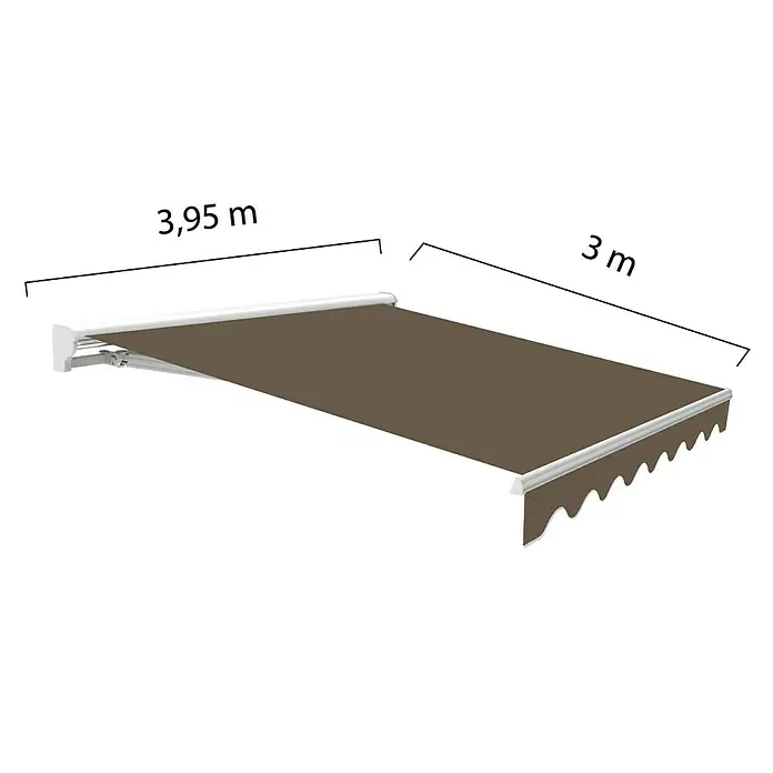SmartSun Toldo con motor Vivant Habana - Marrón, Ancho: 4 m, Caída: 3 m