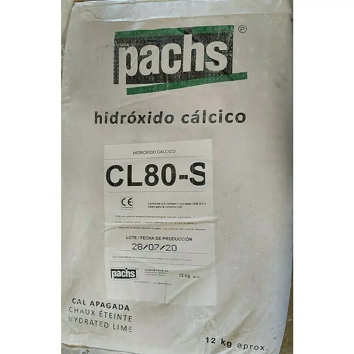 BHS Valencia Cal hidráulica - 12,5 kg - Primer plano