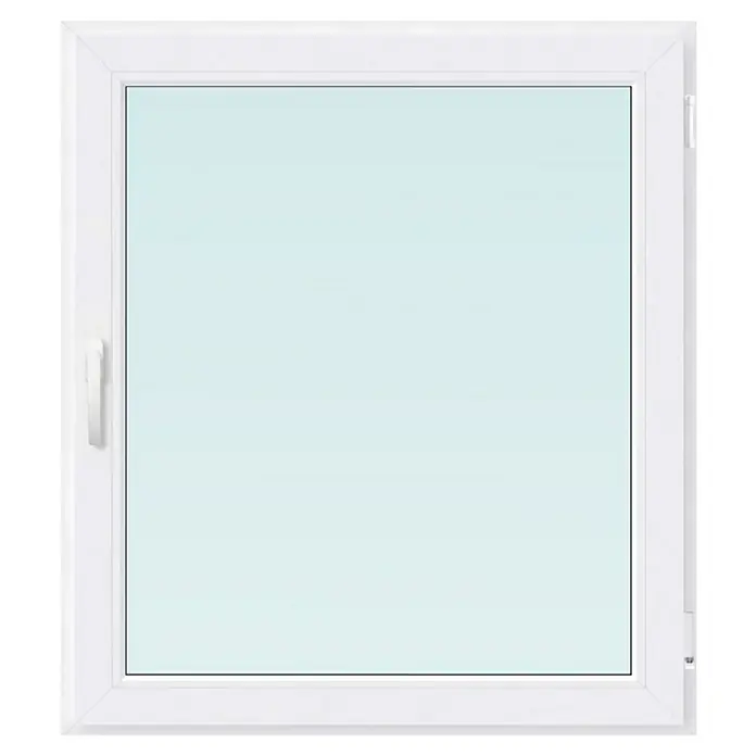 PVC prozor bez kvake - Š x V: 80 x 90 cm, DIN desno, Bijele boje - Pogled sprijeda