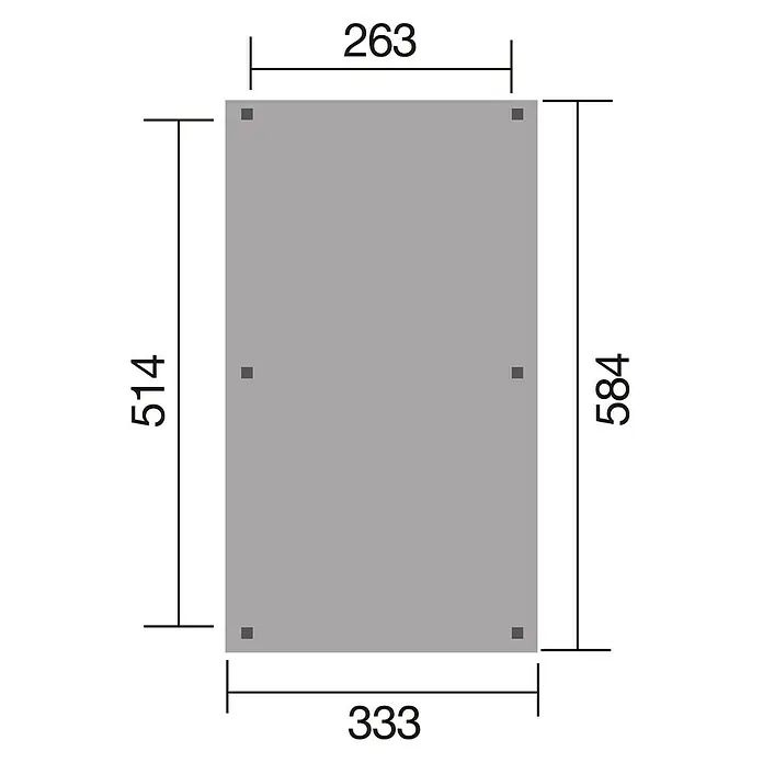 Weka Pavillon Gartenoase 651 B - L x B: 333 x 584 cm - Skizze