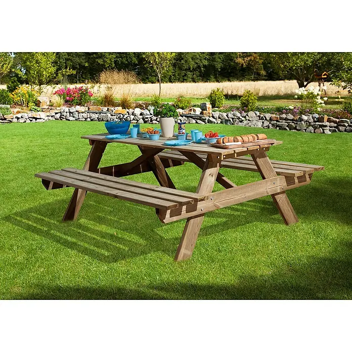 Weka Picknicktisch 662 - 3 -tlg., Nadelholz, Natur - Stimmungsaufnahme