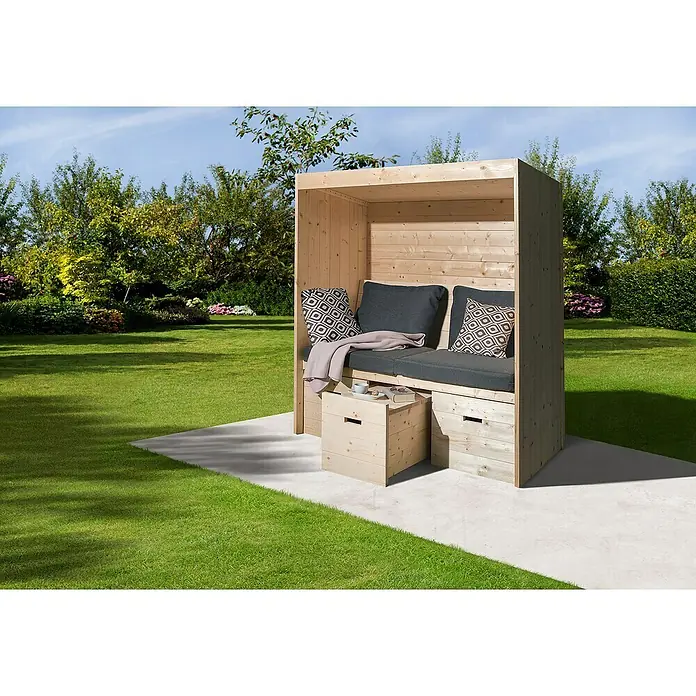 Weka Gartenlaube Bozen - L x B x H: 86 x 173 x 194 cm, Fichte - Stimmungsaufnahme