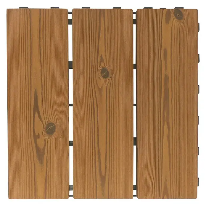 Klickfliese Smartdeck - Kiefer, Strukturiert, 30 x 30 x 2,5 cm, 6 Stk. - Draufsicht