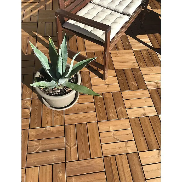 Klickfliese Smartdeck - Kiefer, Strukturiert, 30 x 30 x 2,5 cm, 6 Stk. - Stimmungsaufnahme