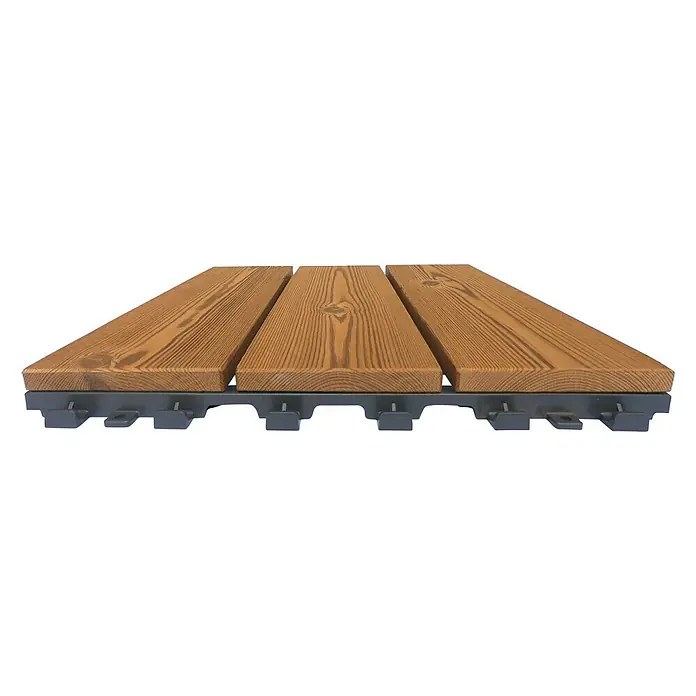 Klickfliese Smartdeck - Kiefer, Strukturiert, 30 x 30 x 2,5 cm, 6 Stk. - Vorderansicht