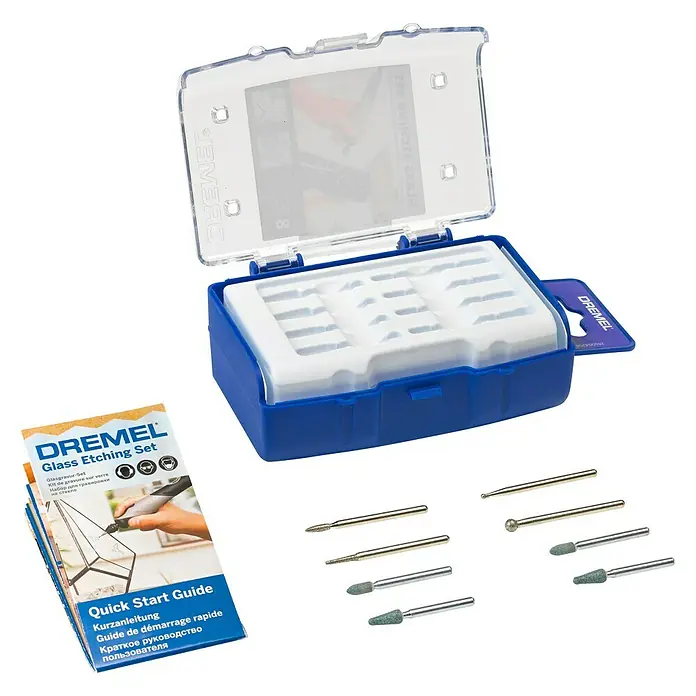 Dremel Glasbearbeitungs-Set 682 - 8 -tlg., Durchmesser Schaft: 3,2 mm - Diagonale Ansicht