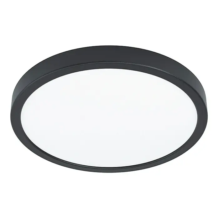 Eglo LED-Deckenleuchte rund Fueva 5 - Ø x H: 285 mm x 2,8 cm, Schwarz/Weiß, Warmweiß - Ansicht von unten