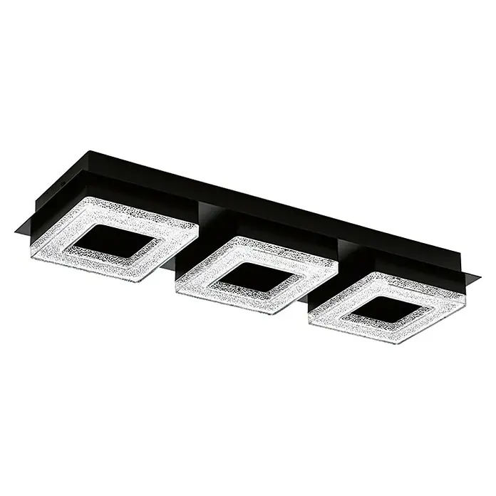 Eglo LED-Wand- & Deckenleuchte Fradelo 1 - 12 W, L x B x H: 46 x 14 x 6 cm, Schwarz/Weiß, Warmweiß - Ansicht von unten