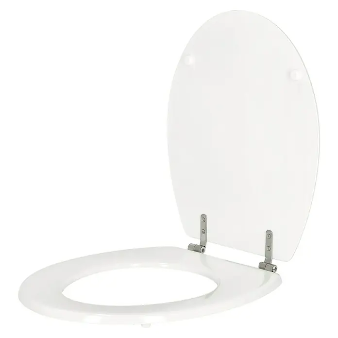 Poseidon Tapa de WC Argos - MDF, Blanco - Vista de perfil izquierdo
