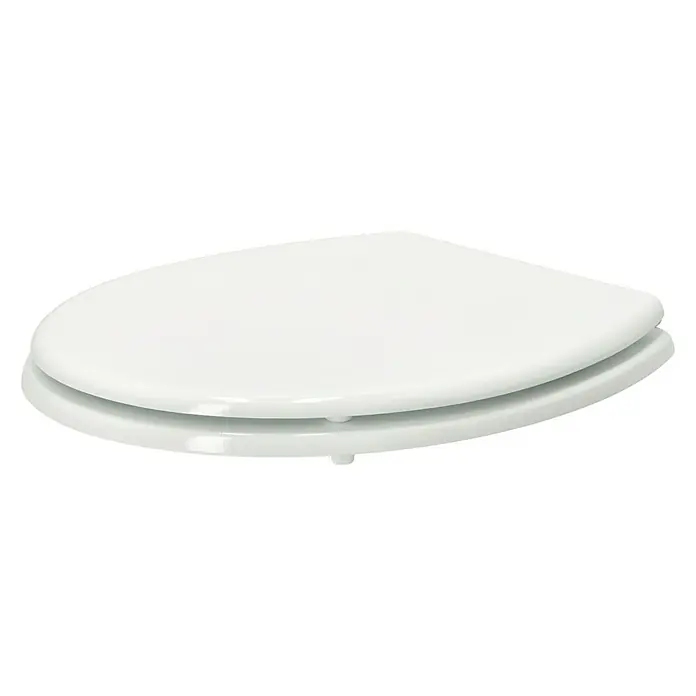 Poseidon Tapa de WC Argos - MDF, Blanco - Vista de perfil izquierdo