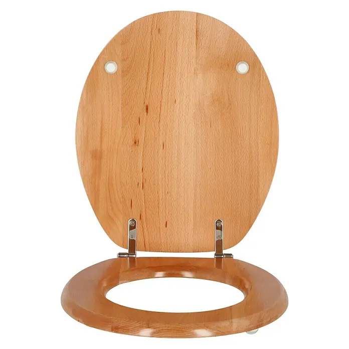 Poseidon Tapa de WC Haya - Madera, Natural claro - Vista frontal