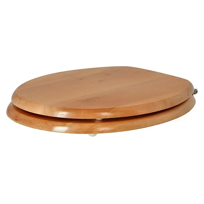 Poseidon Tapa de WC Haya - Madera, Natural claro - Vista de perfil izquierdo