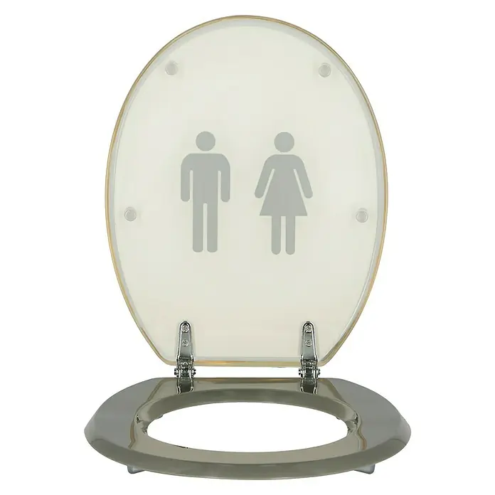 Poseidon WC ülőke One - Polirezin, Szürke - Elülső nézet