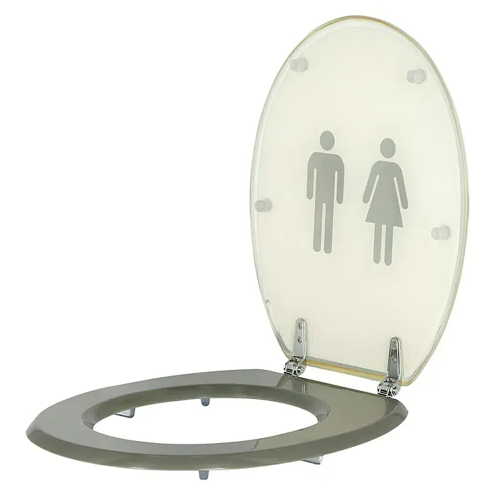 Poseidon WC ülőke One - Polirezin, Szürke - Bal profil nézet