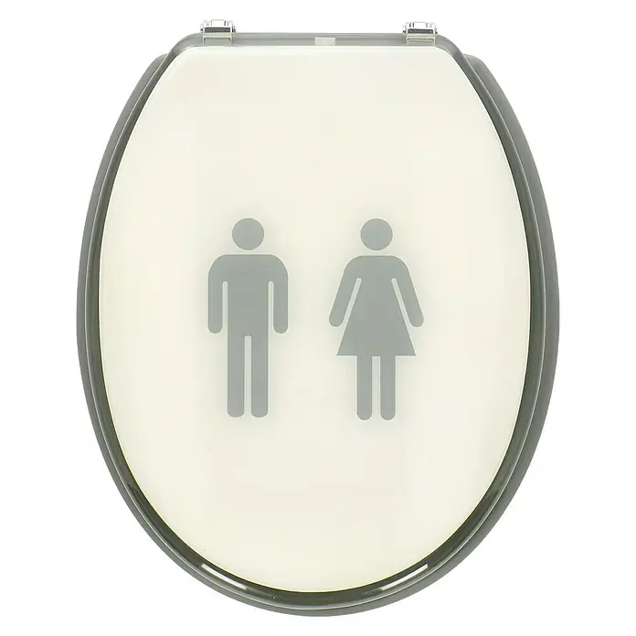 Poseidon WC-Sitz One - Polyresin, Grau - Draufsicht