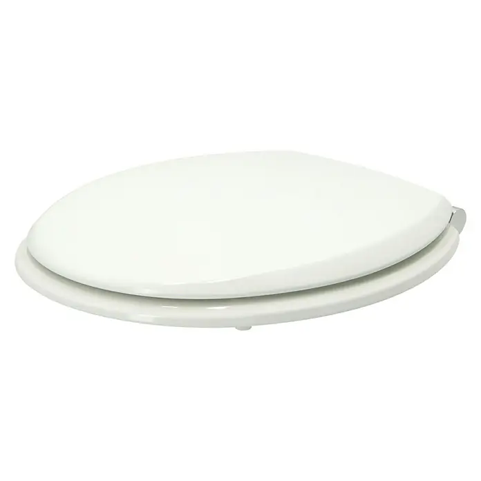Poseidon Toiletzitting Canyon - Softclose, Hout, Wit - Zijaanzicht links