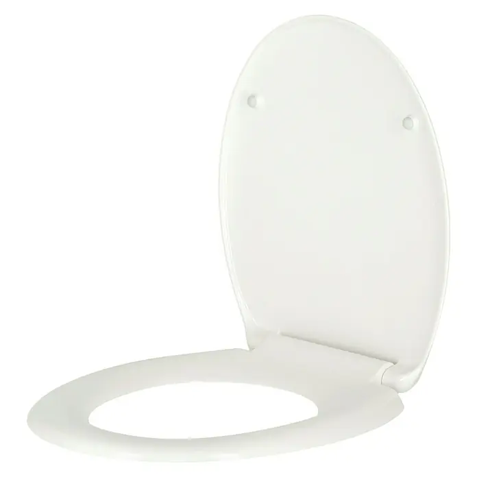 Poseidon Tapa de WC Kittycat - Con caída amortiguada, Duroplast, Blanco - Vista de perfil izquierdo