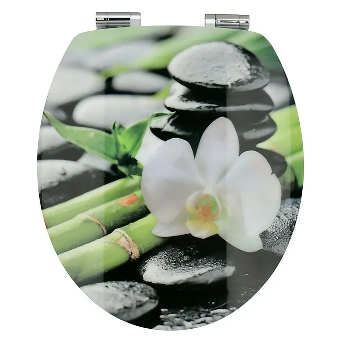 Poseidon WC ülőke Orchidea - Süllyedő automatikával, MDF, Sokszínű - Felülnézet