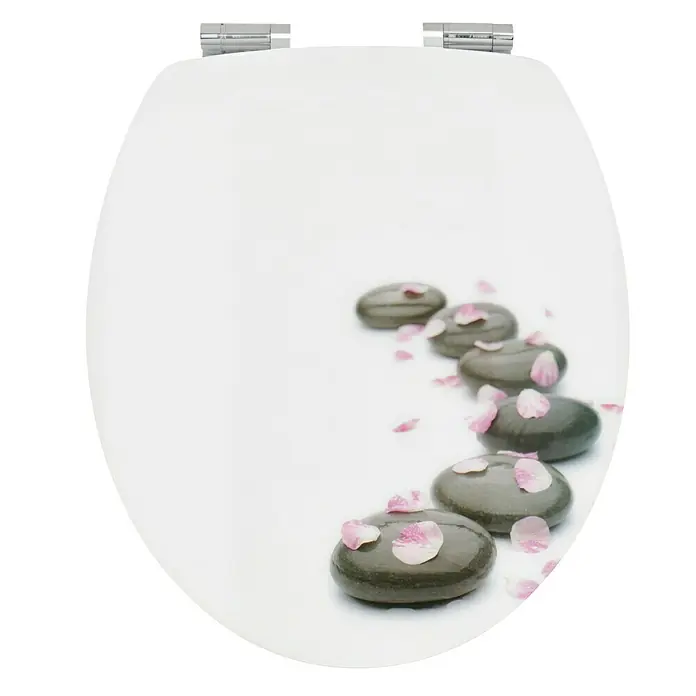 Poseidon WC ülőke Spa - Süllyedő automatikával, MDF, antracit - Felülnézet