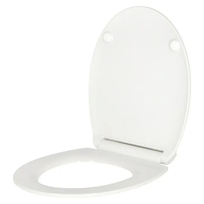 Poseidon WC-Sitz Flat - Mit Absenkautomatik, Duroplast, Weiß - Linke Seitenansicht