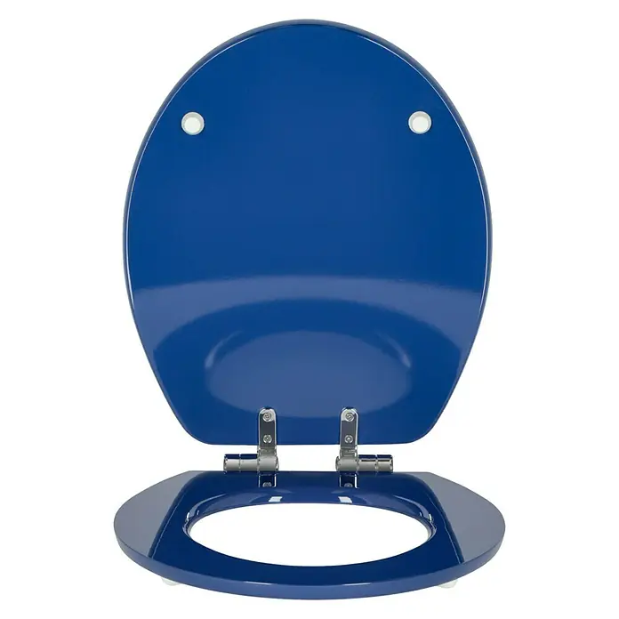 Poseidon WC-Sitz Hai 3D - Mit Absenkautomatik, Holz, Blau - Vorderansicht