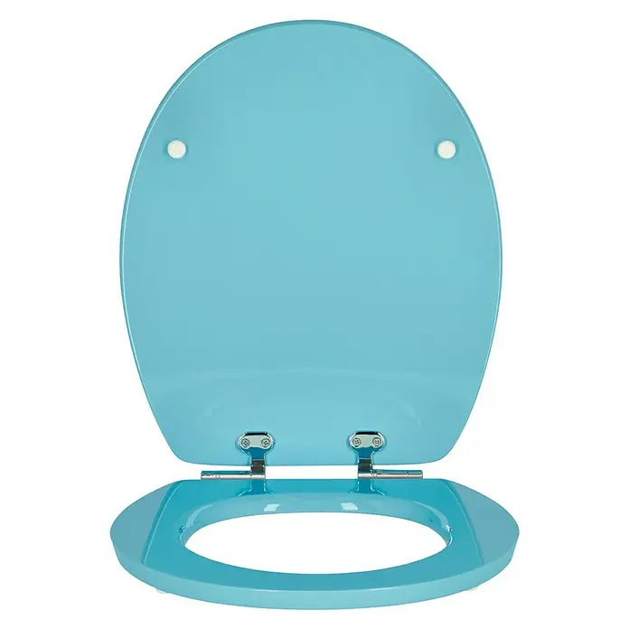 Poseidon WC-Sitz Kolorit - Mit Absenkautomatik, MDF, Blau - Vorderansicht