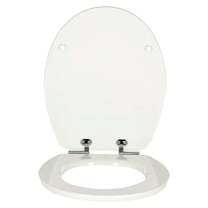 Poseidon Toiletzitting Kolorit - Softclose, MDF, Wit - Vooraanzicht