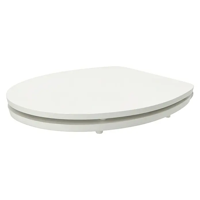 Poseidon Toiletzitting Kolorit - Softclose, MDF, Wit - Zijaanzicht links