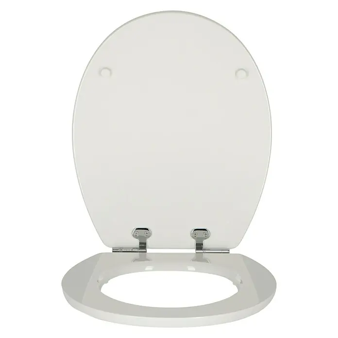 Poseidon WC-Sitz Brillant - Mit Absenkautomatik, Holz, Abnehmbar, Weiß - Vorderansicht