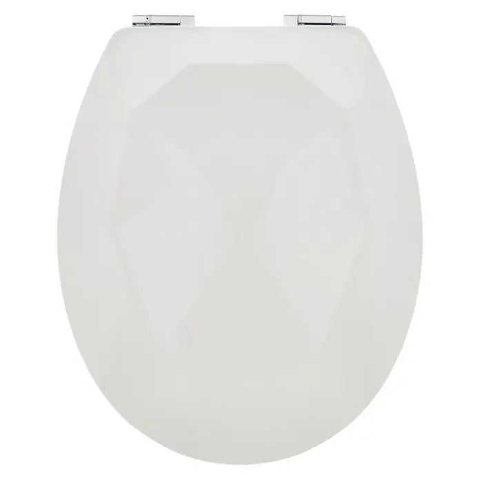 Poseidon WC-Sitz Brillant - Mit Absenkautomatik, Holz, Abnehmbar, Weiß - Draufsicht