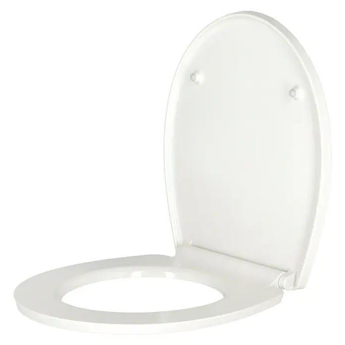 Poseidon Toiletzitting Palm Beach - Softclose, Duroplast, Afneembaar, Meerkleurig - Zijaanzicht links