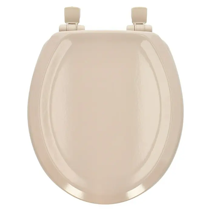 Poseidon WC-Sitz Seattle - Mit Absenkautomatik, Holz, Abnehmbar, Beige/Weiß - Draufsicht