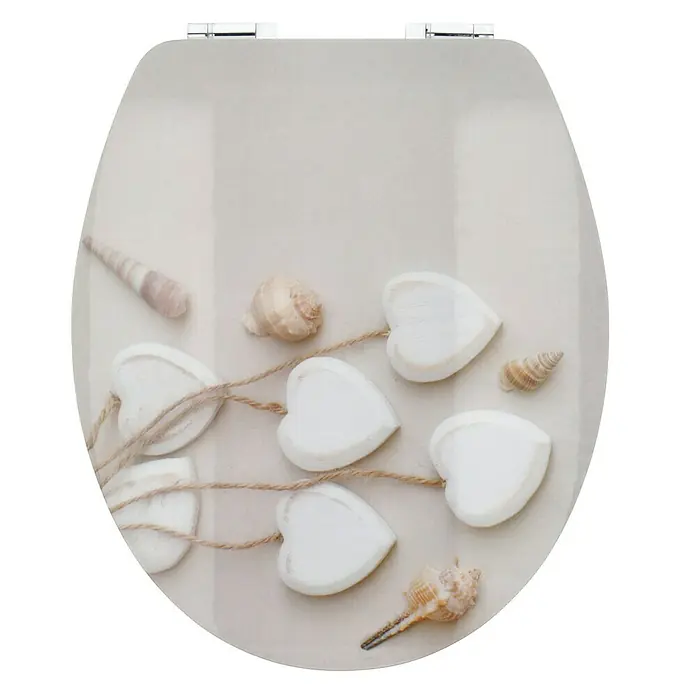 Poseidon WC-Sitz Mussel Beach - Mit Absenkautomatik, MDF, Abnehmbar - Draufsicht