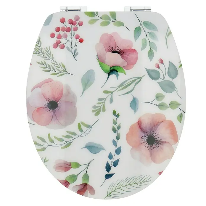 Poseidon WC-Sitz Flower - Mit Absenkautomatik, MDF, Abnehmbar - Draufsicht