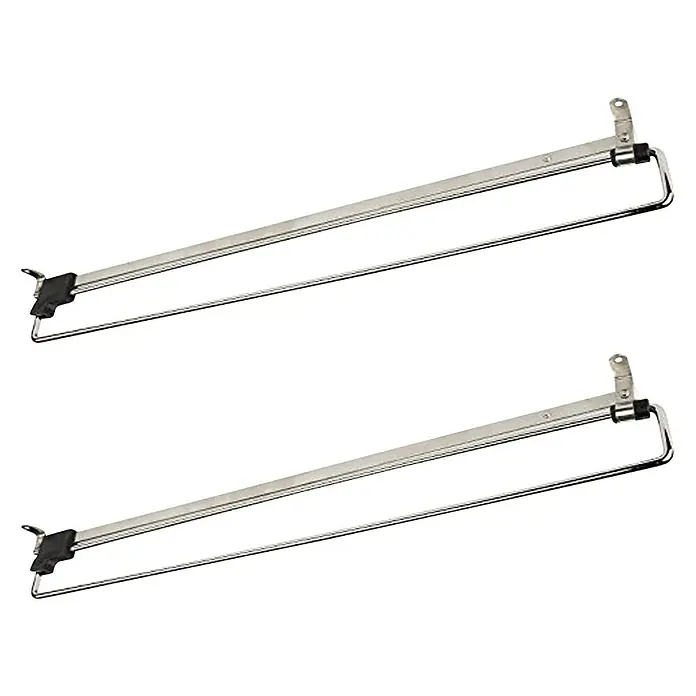 Soporte para perchero Essential - L x An x Al: 62 x 400 x 32 mm, Plateado, Extensible - Vista angular